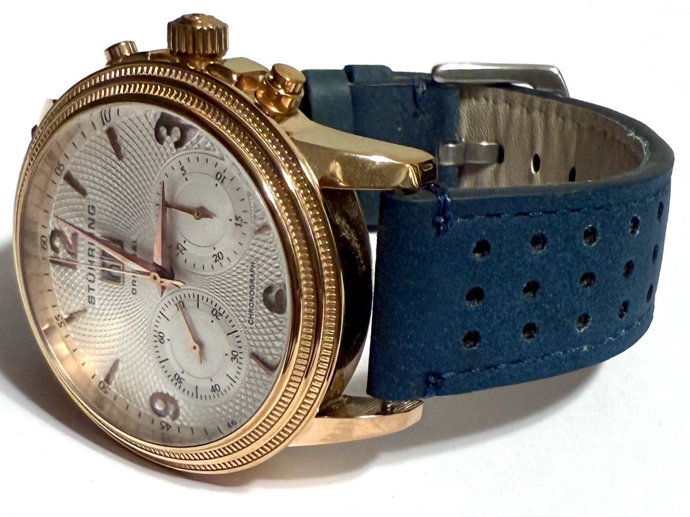 45mm Rosetone | Mechanical Chrono | Big Date | MERCURY Stuhrling Watch