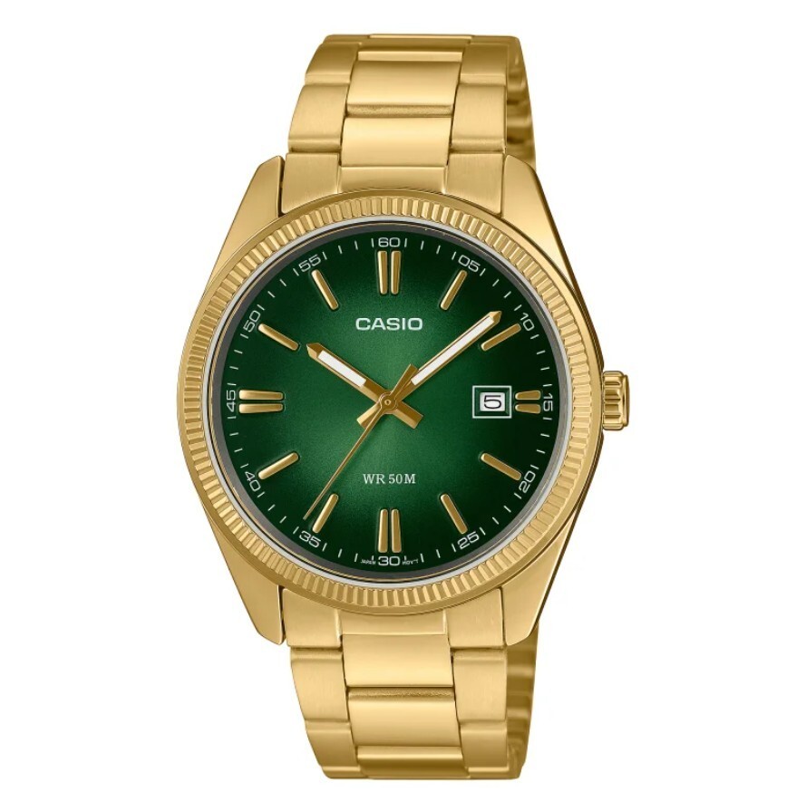 MTP-1302PGC-3AVEF Casio Collection Men’s Time Only Watch -10% Off