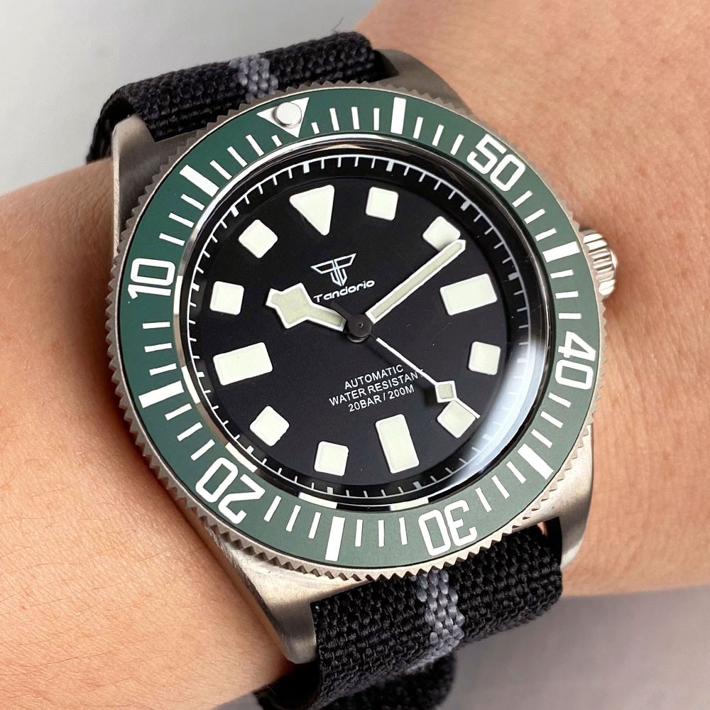 Tandorio New 42mm Titanium 20ATM Sapphire Glass Japan NH35A PT5000 Men’s Watch