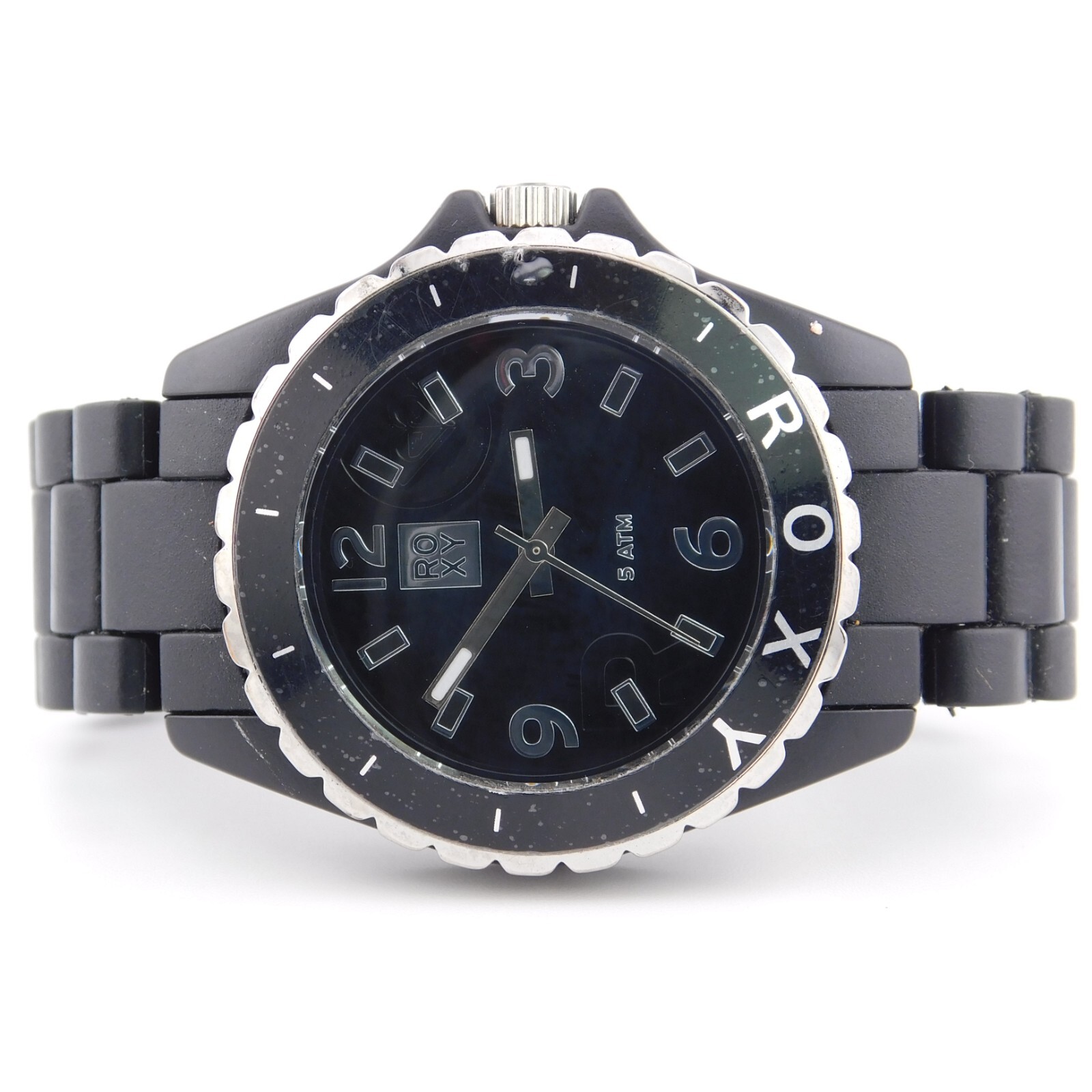 ROXY Jam W205BR Black Tone Quartz Analog Women’s Watch Sz. 5 1/2″ New Battery