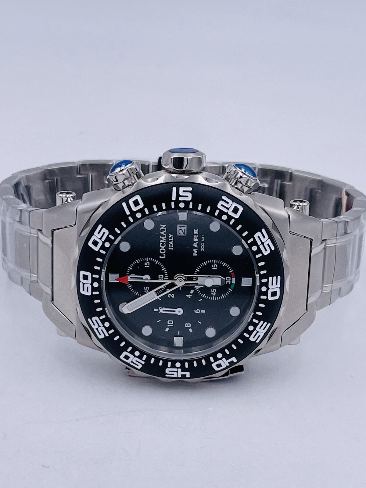 Locman New Sea Chrono 560ACK/498 Wr300m Steel Watch Hot Discount New