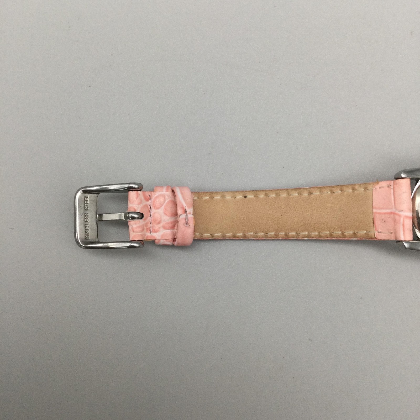 Anne Klein Womens Watch 26mm Oval Dial Pink Leather Crystals 10/6783
