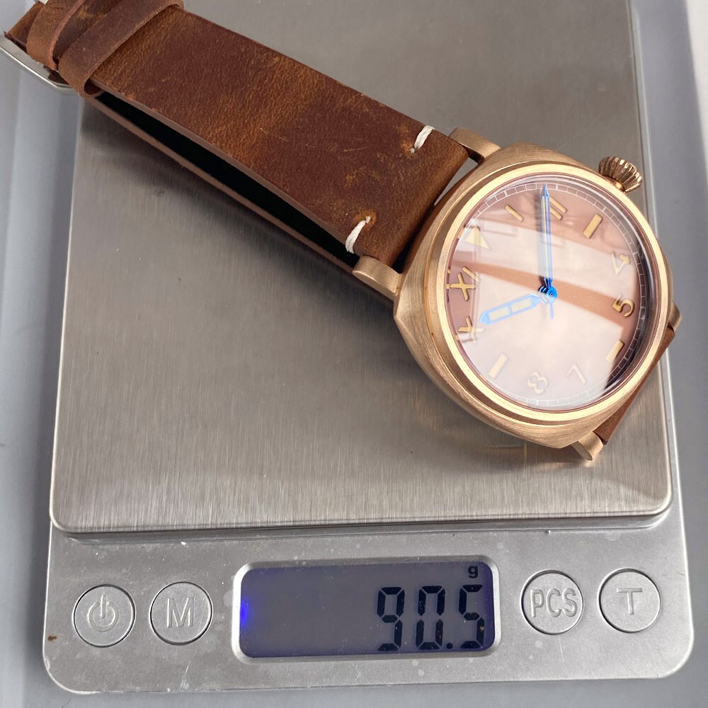 NH35 California Dial Watches Solid CnSu8 Bronze Sapphire Glass PT5000 Men Watche