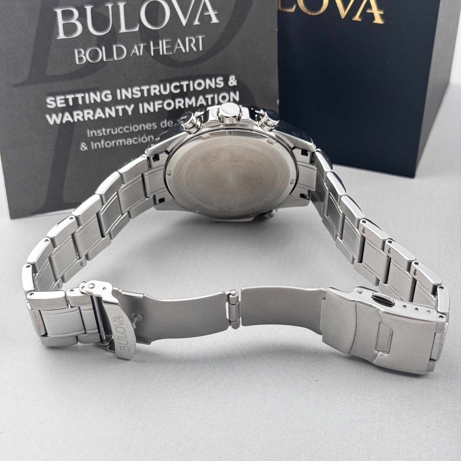 Bulova Men’s Marine Star 43MM Blue Dial Chronograph Quartz Watch 96B256
