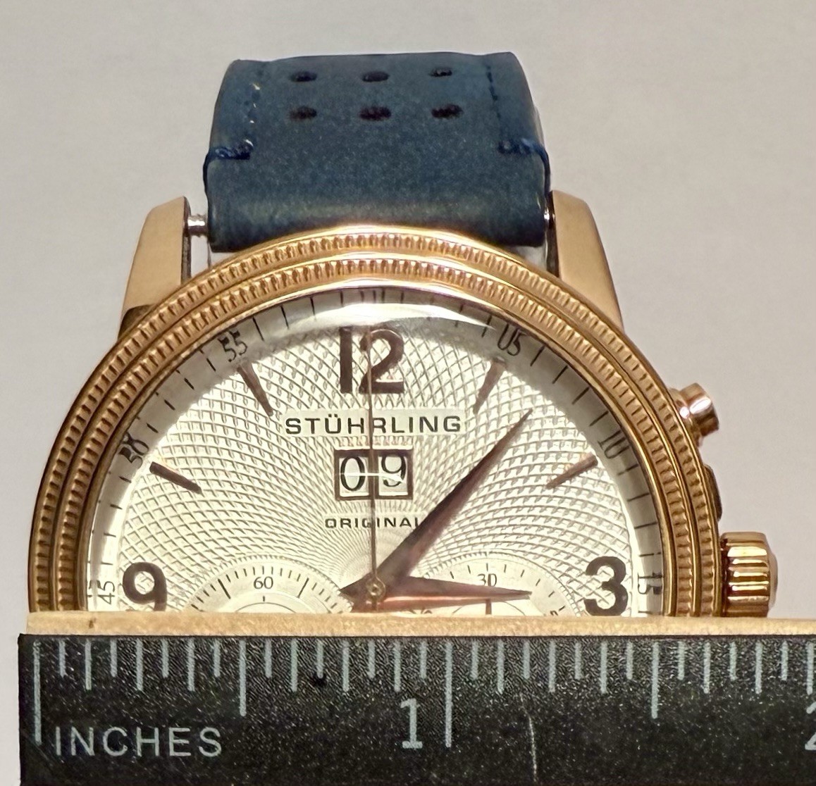 45mm Rosetone | Mechanical Chrono | Big Date | MERCURY Stuhrling Watch