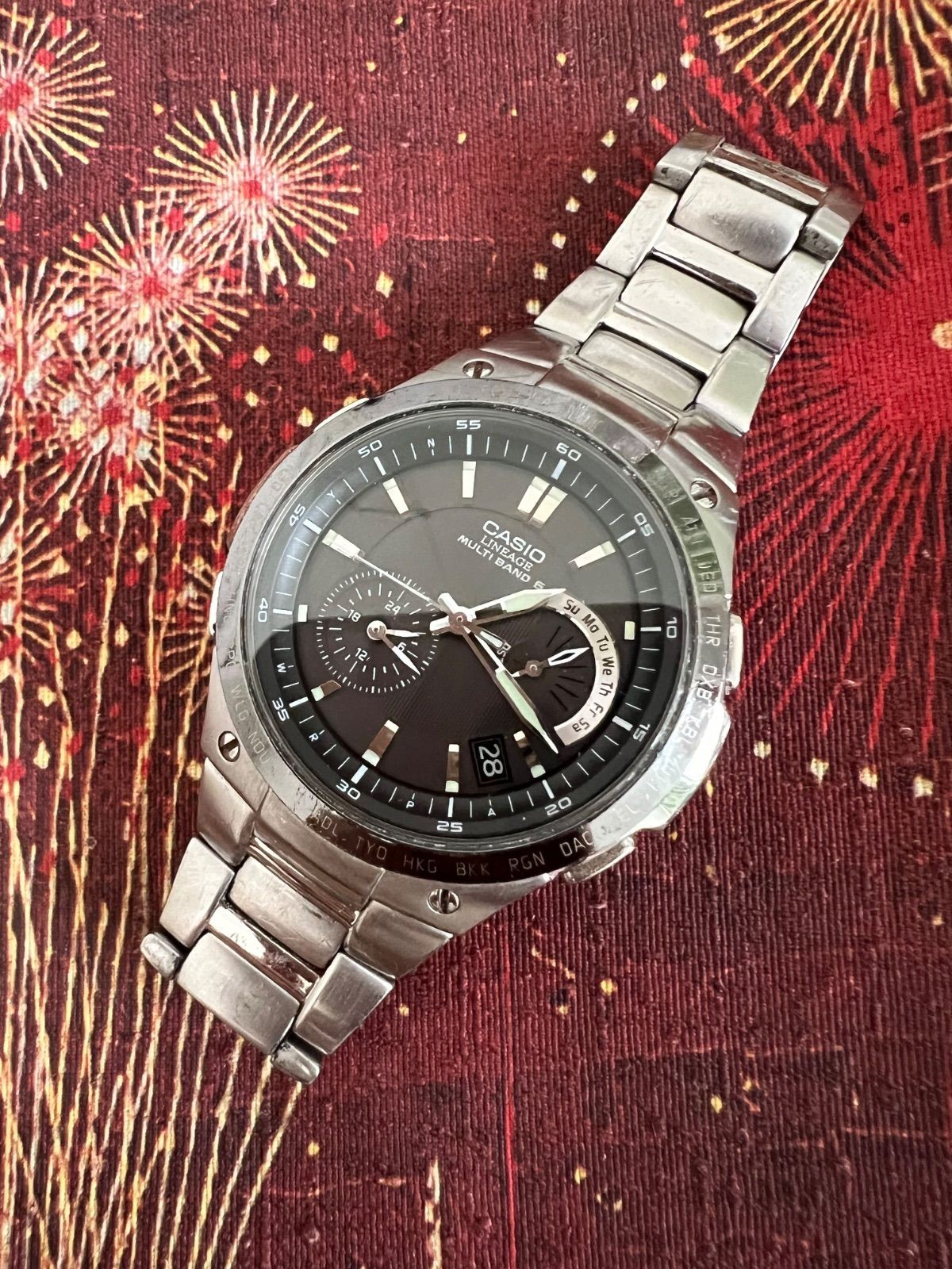Casio Lineage World Time Radio Solar Watch 5073 From JAPAN