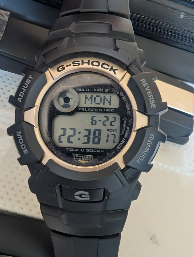 CASIO G-SHOCK GW-2320SF Black Gold Digital Tough Solar Watch Used Japan