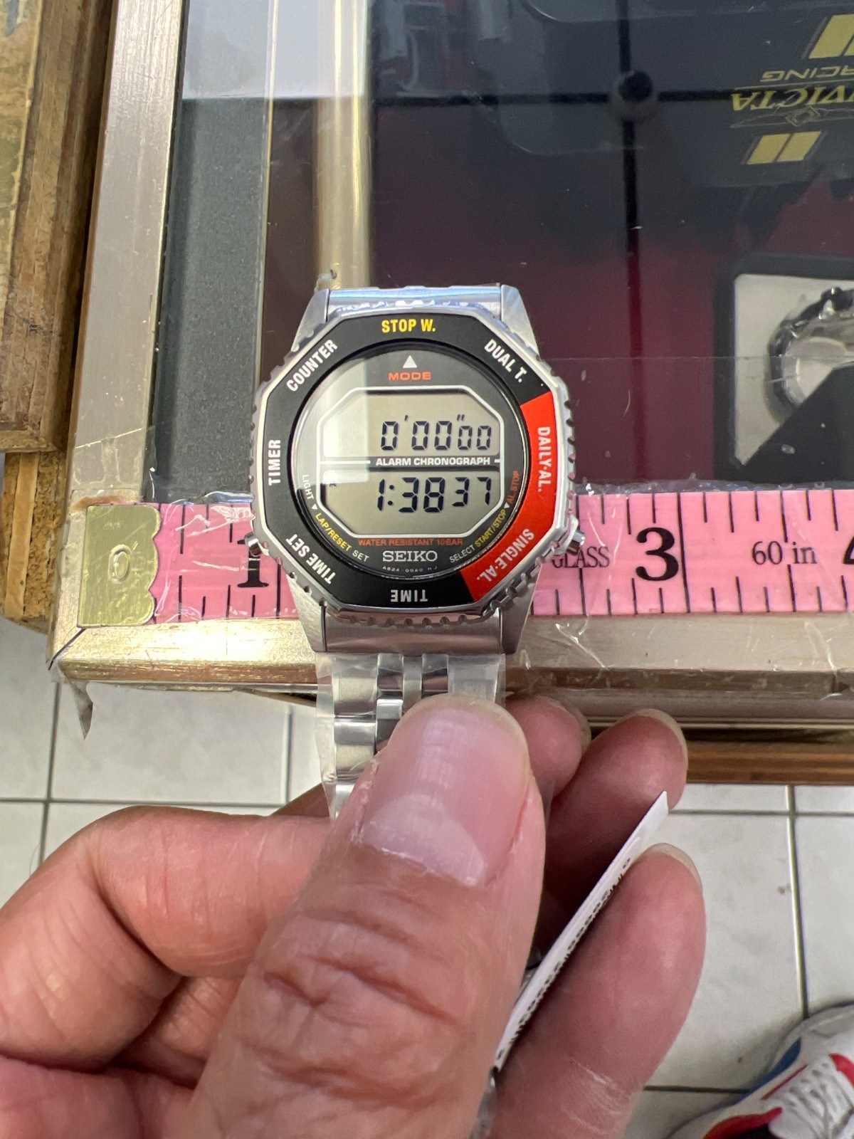 Authentic Seiko Rotocall🍻chronograph quartz Digital watch SMGG19🎁