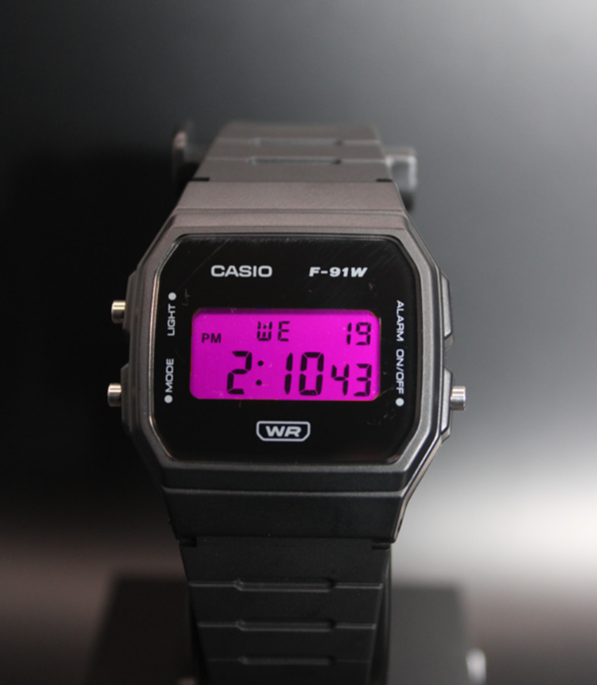 “Hot Pink” Casio F91W Pink Screen Mod Minimalist Brand New