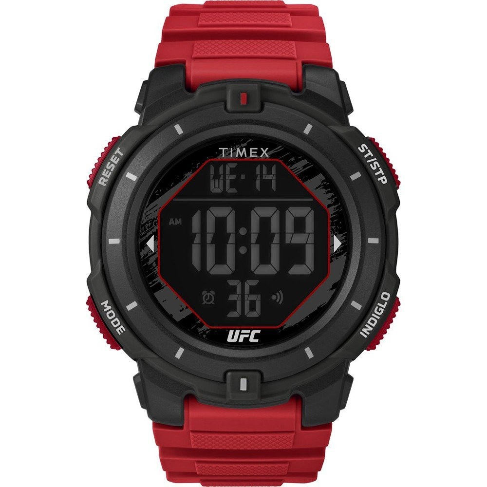 TIMEX UFC RUMBLE TW5M59800 Digital Silicone Red Chrono Alarm Men’s Watch