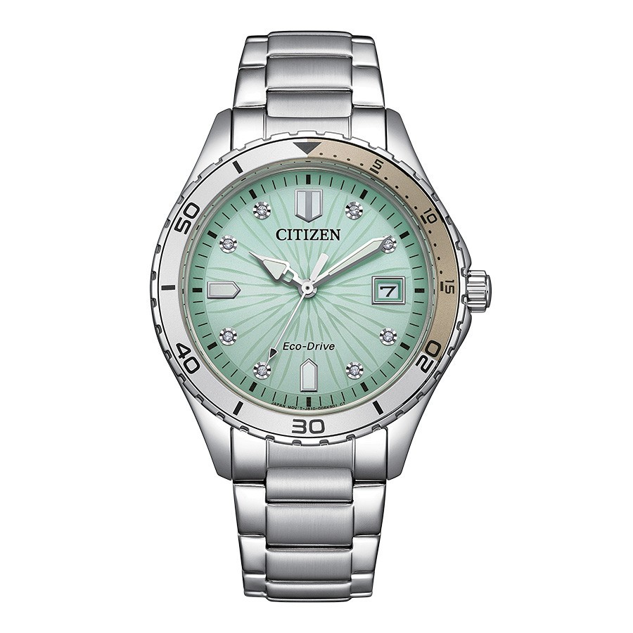 Citizen Women’s Sport Date Indicator Eco-Drive Silver Watch 36MM FE6170-88L