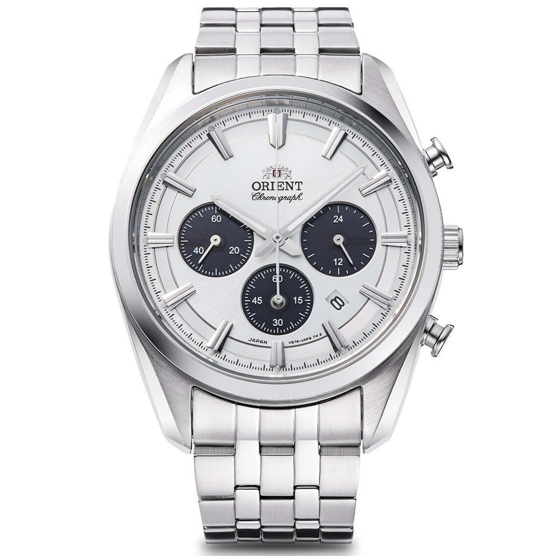 ORIENT Contemporary RN-TX0305S Limited Chronograph Solar Watch Panda Dial 40mm