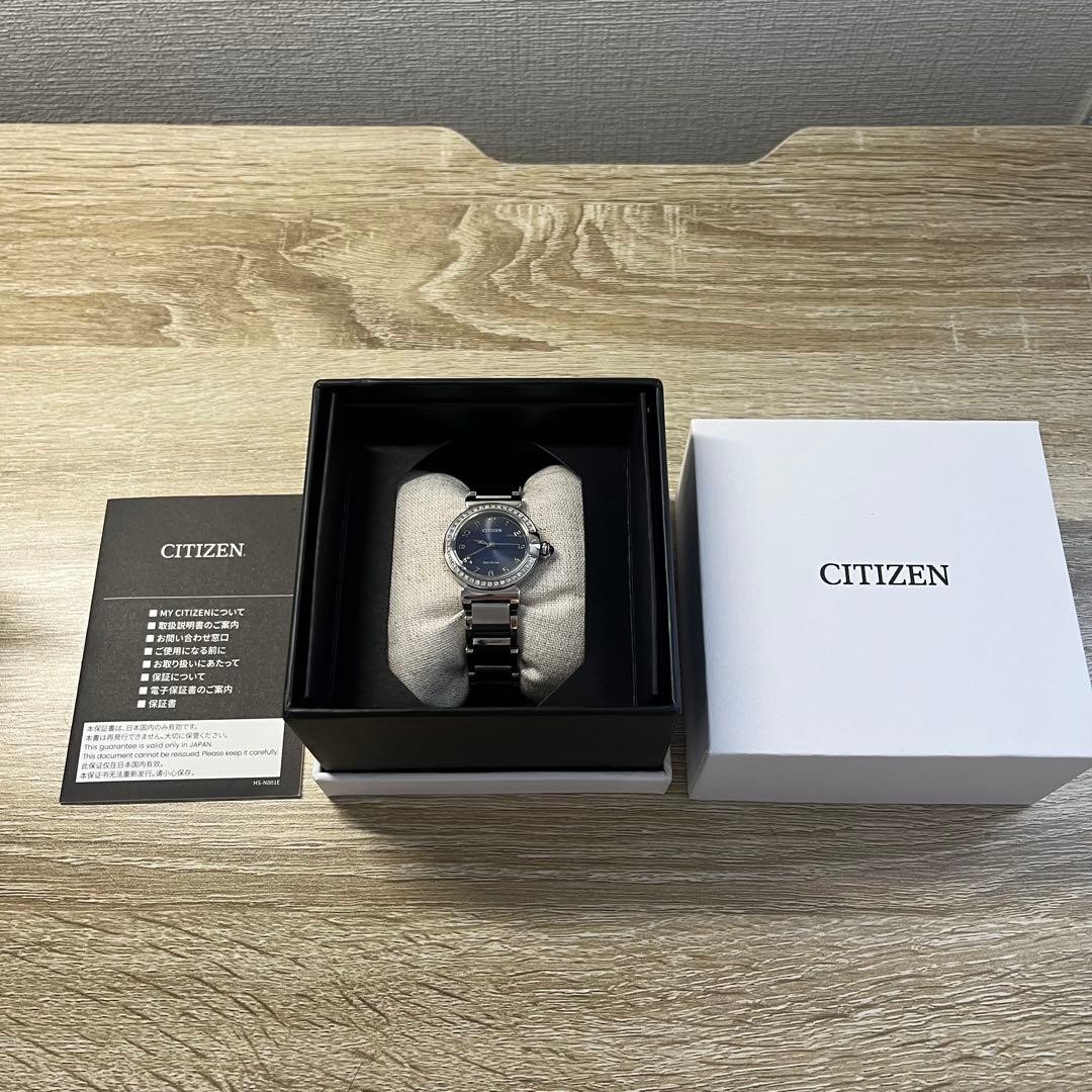 CITIZEN Collection EM1120-87L Women Solar Used Watch Stainless Steel Blue