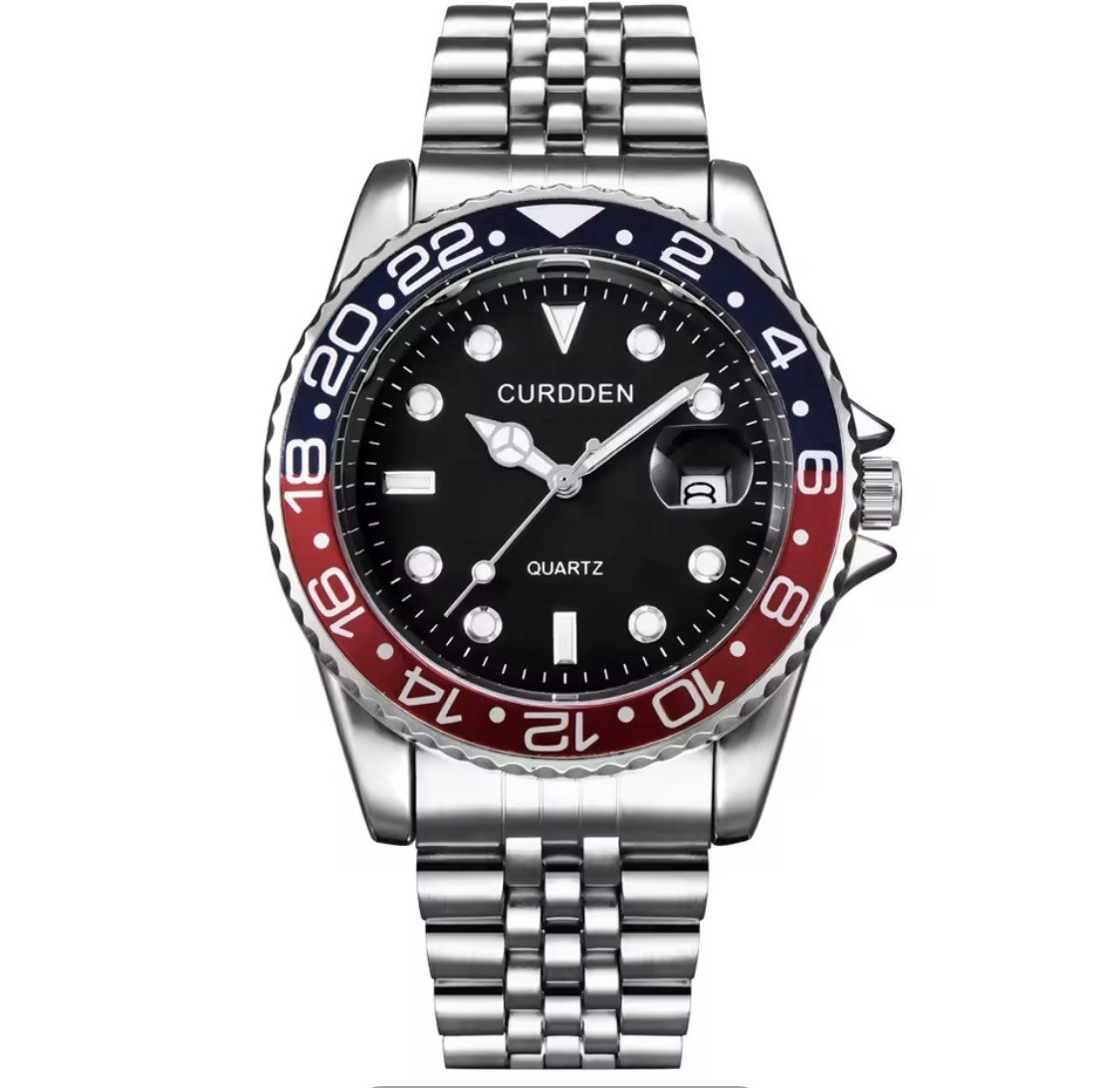 Men’s Curdden Quarts Date-Just Watch With Stainless Steel