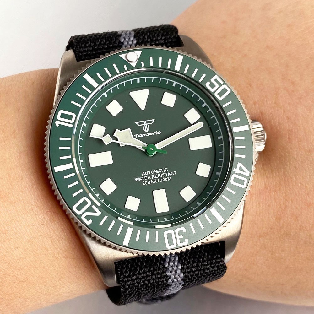 Tandorio New 42mm Titanium 20ATM Sapphire Glass Japan NH35A PT5000 Men’s Watch