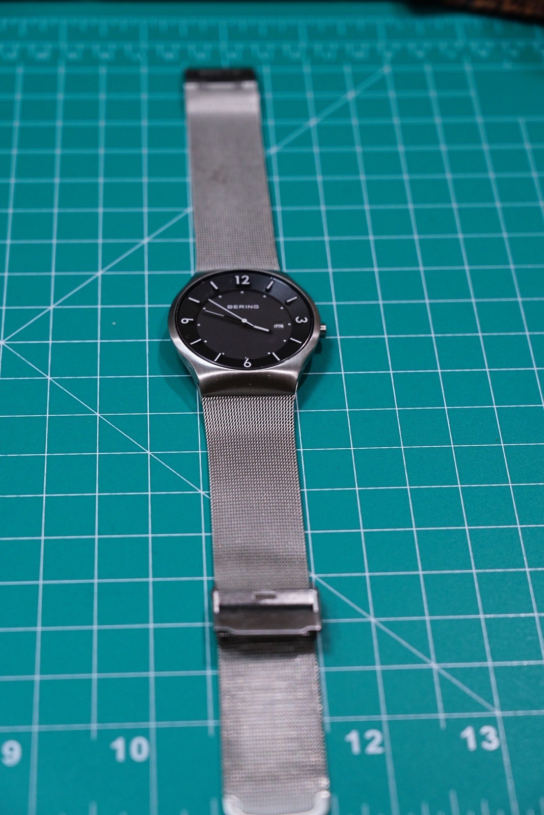 Bering Time – Mens Brushed Silver Solar Watch w/ Sapphire Crystal 14440-002