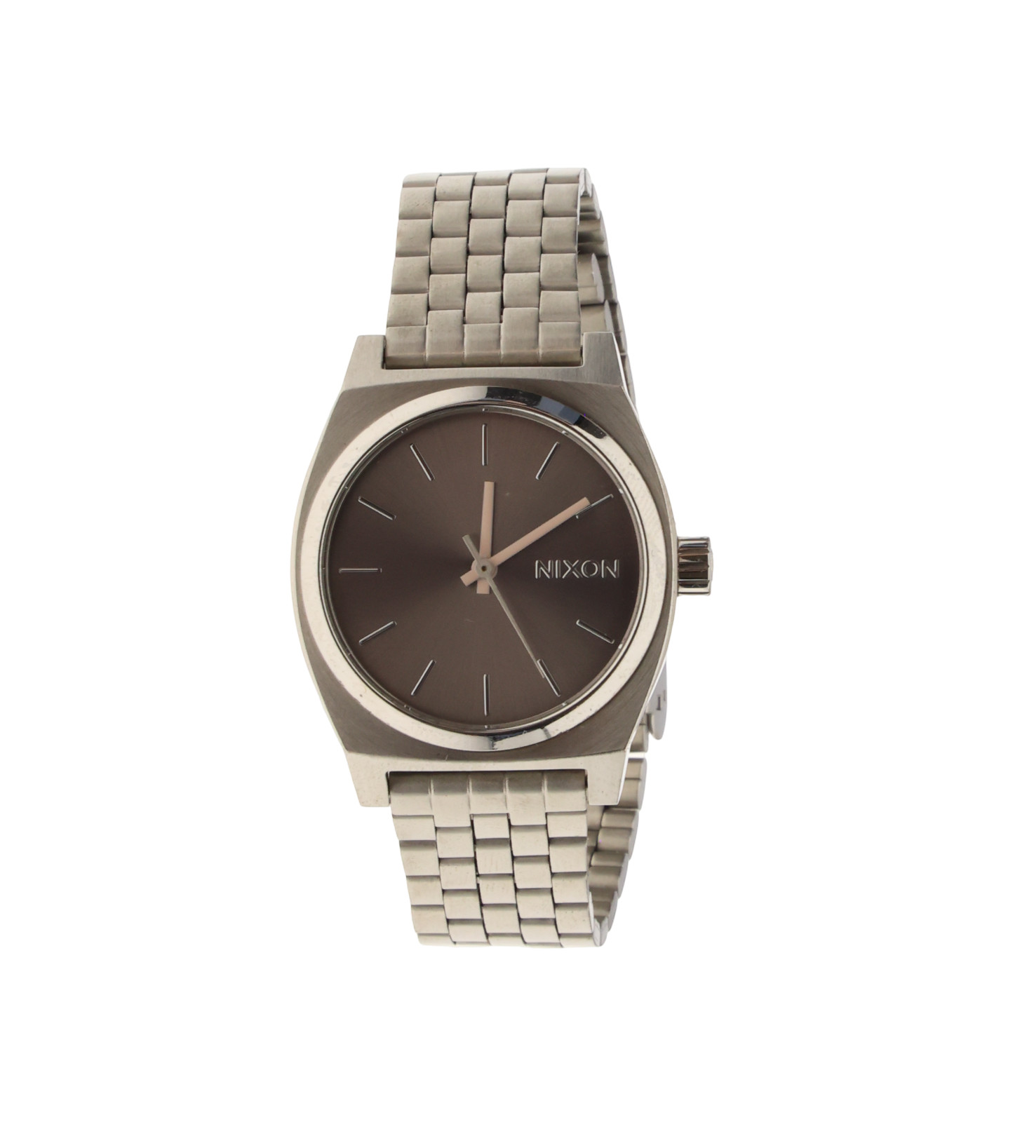 Nixon F1016 The Medium Time Teller Silver Stainless Steel Bracelet Watch 31 mm