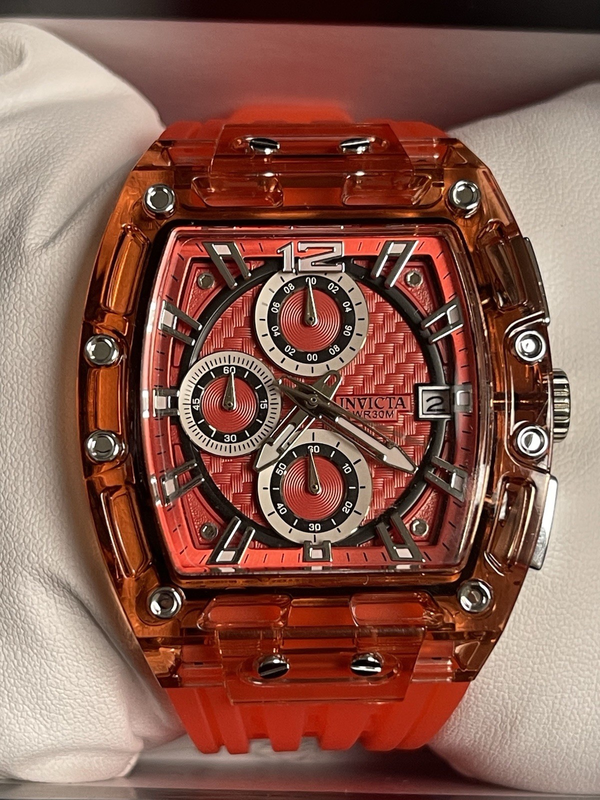 Invicta S1 Rally Men’s Watch – 42mm, Red & Silver,new.