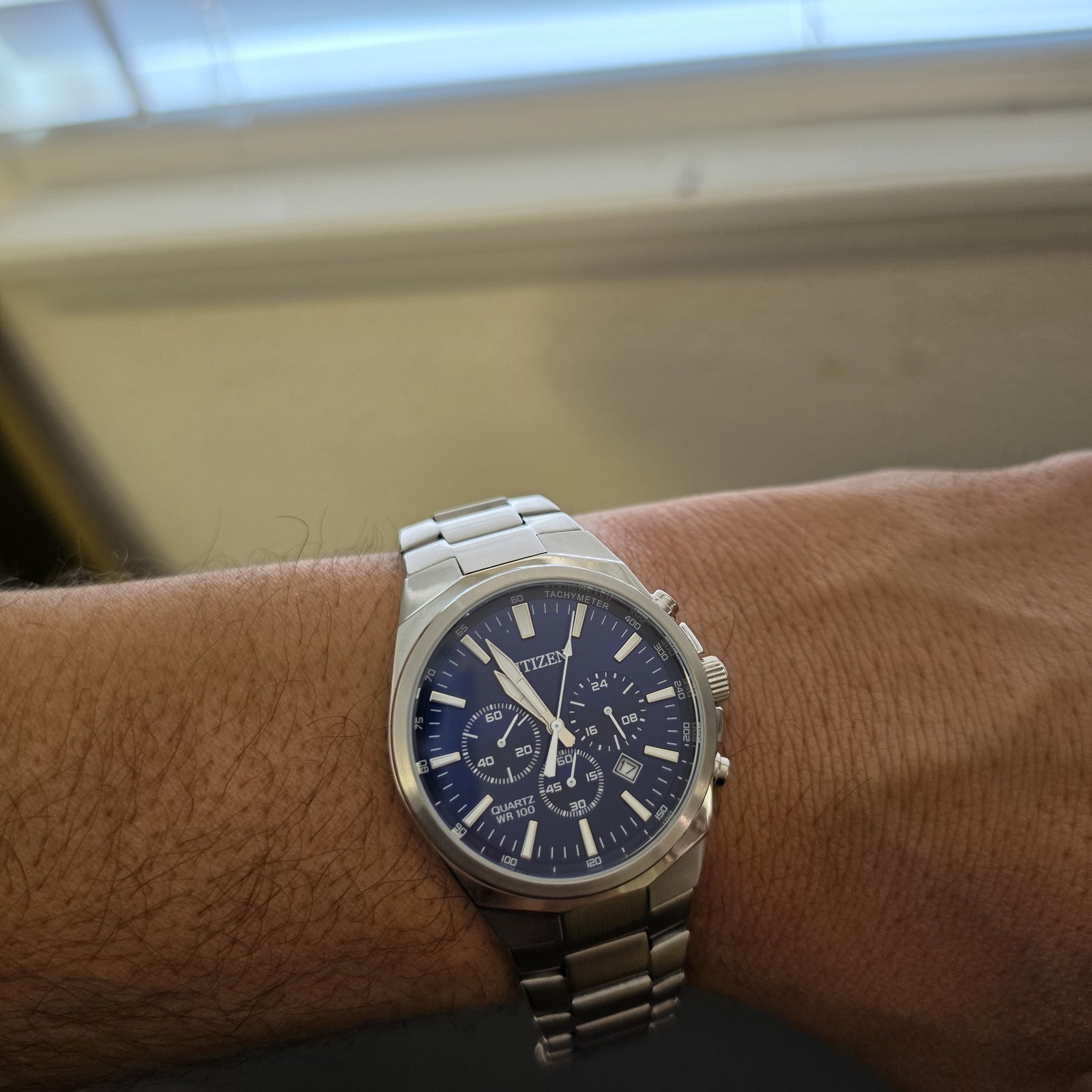 Citizen Quartz Mens Watch, Stainless Steel, Classic, Blue Dial