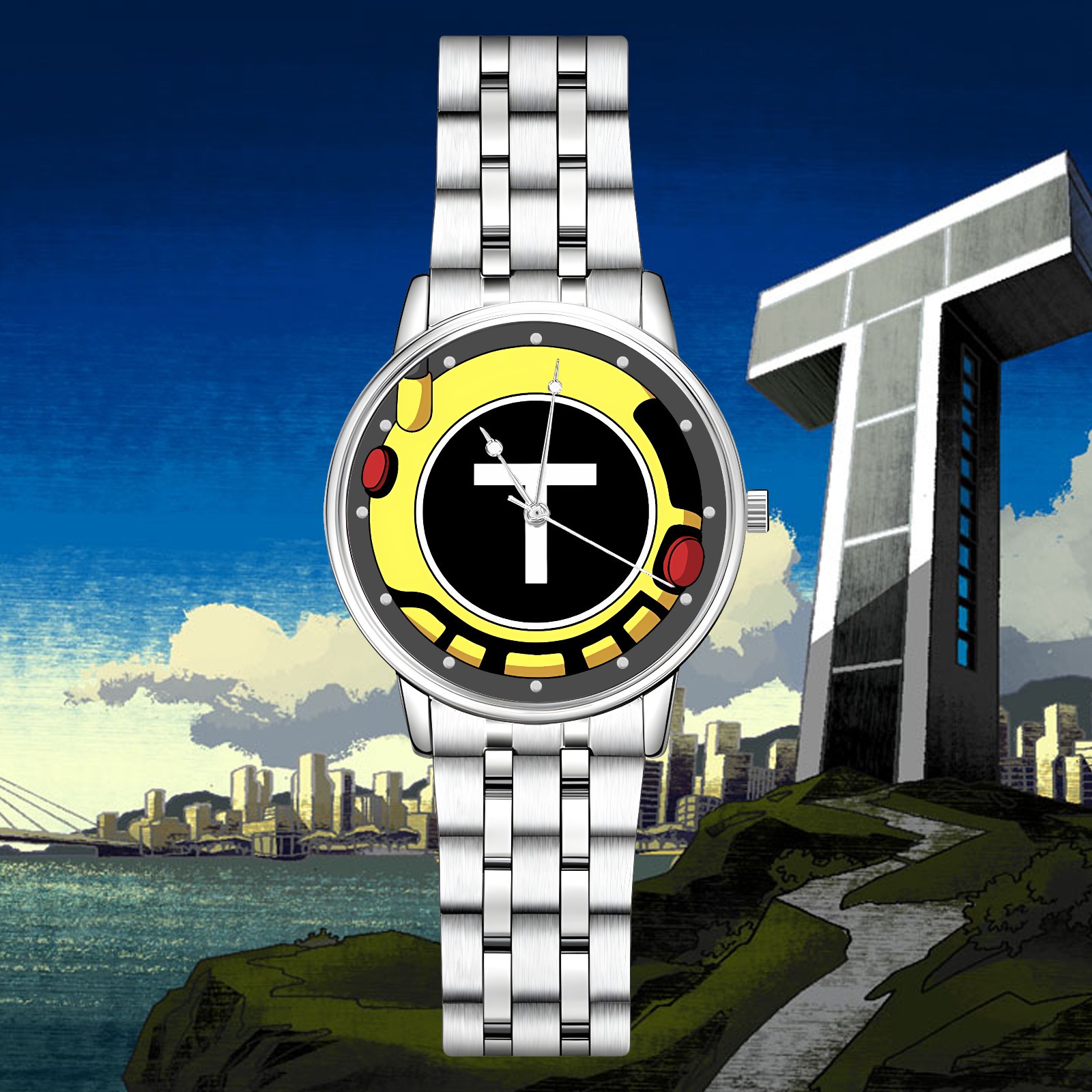 Teen Titans Communicator Engraved Wristwatch