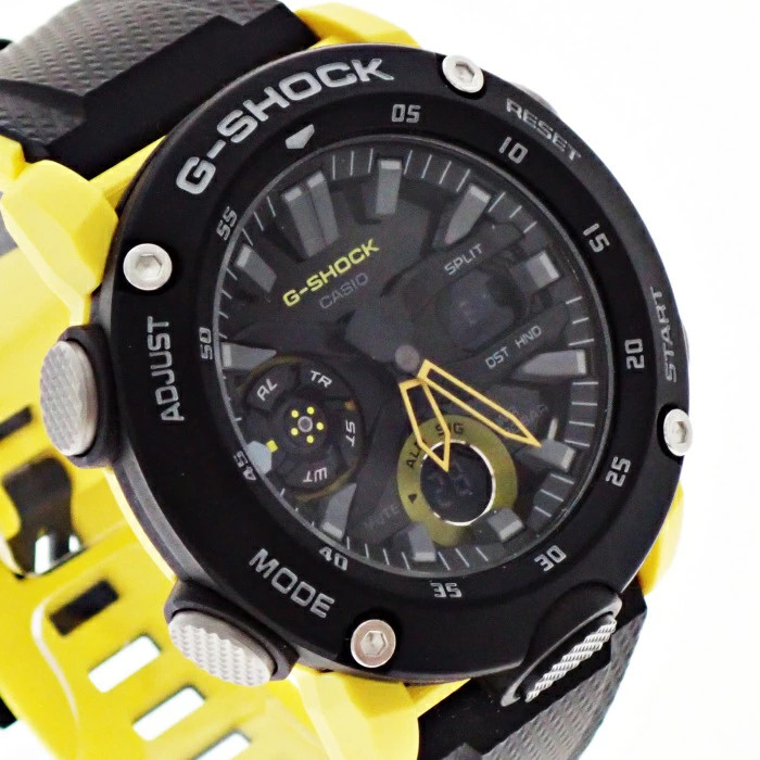 Casio G-Shock GA-2000-1A9JF Watch Carbon Fiber Resin Shock Resistant Used