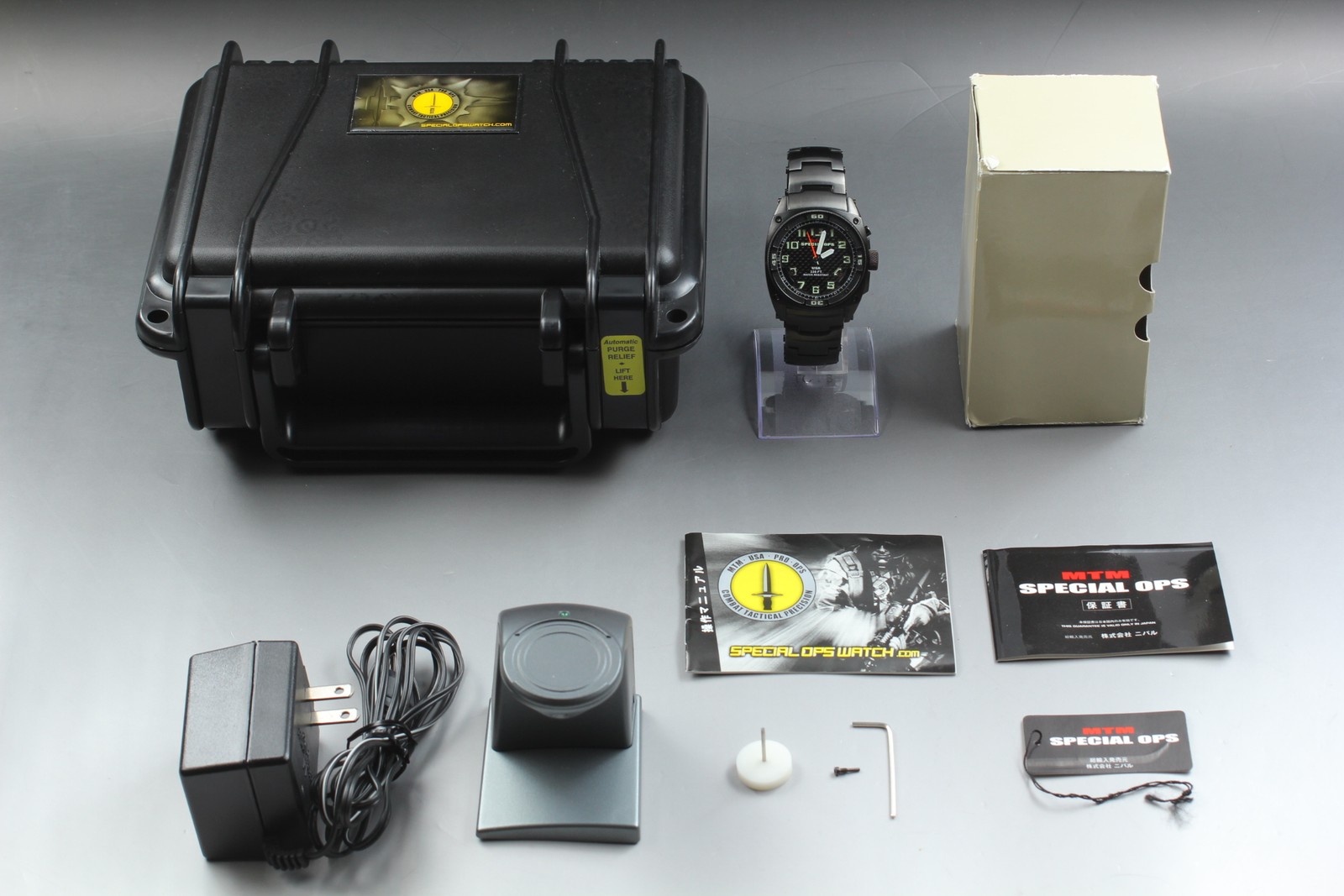 2007 [NOS Full Set] MTM USA Special OPS Falcon Black Men’s Quartz Watch JAPAN
