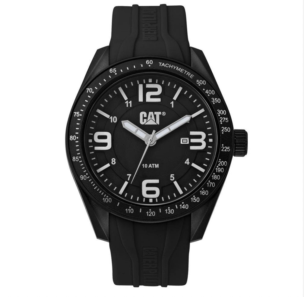 CAT Caterpillar Oceania Men’s Watch Black Dial Silicone Strap LQ.161.21.132