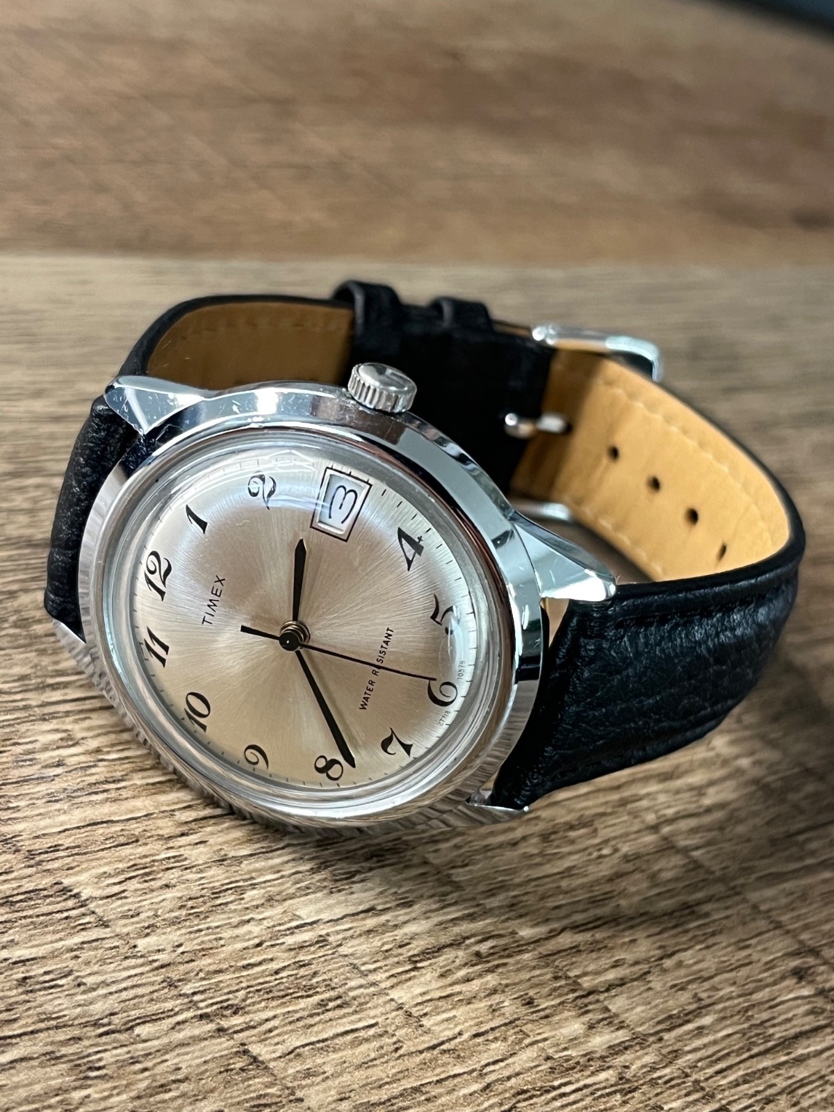 Vintage 1979 Timex Marlin Date Manual Wind 27718 10579 Breguet style numerals