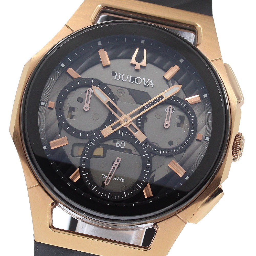 BULOVA curve 98A185 Chronograph Gray / black Dial Quartz Men’s Watch_966761