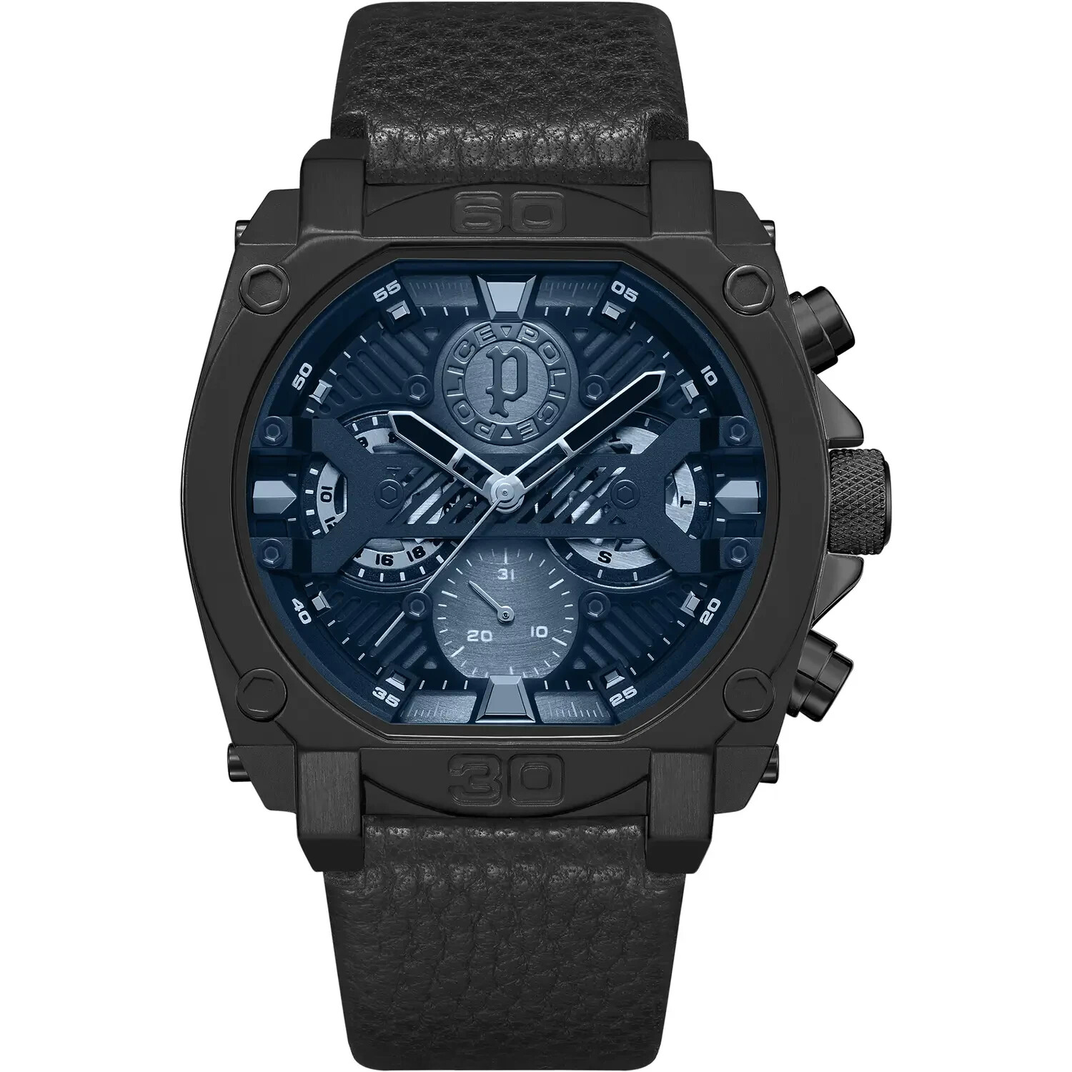 Police Men’s Norwood Mineral Glass Blue Reflections Purple Change Watch