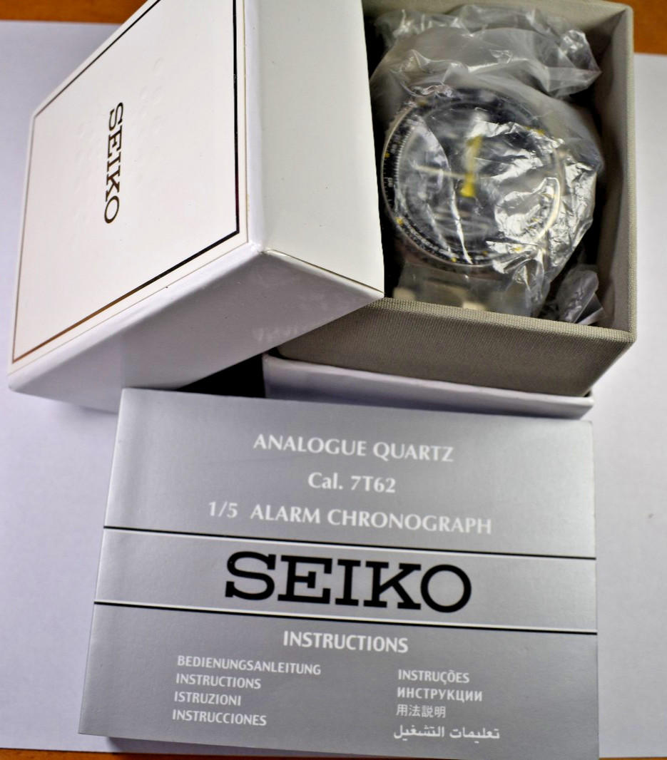 NEW! IOB! Seiko SNA411P1 Flightmaster Men’s Black Dial Watch NEW BATTERY!