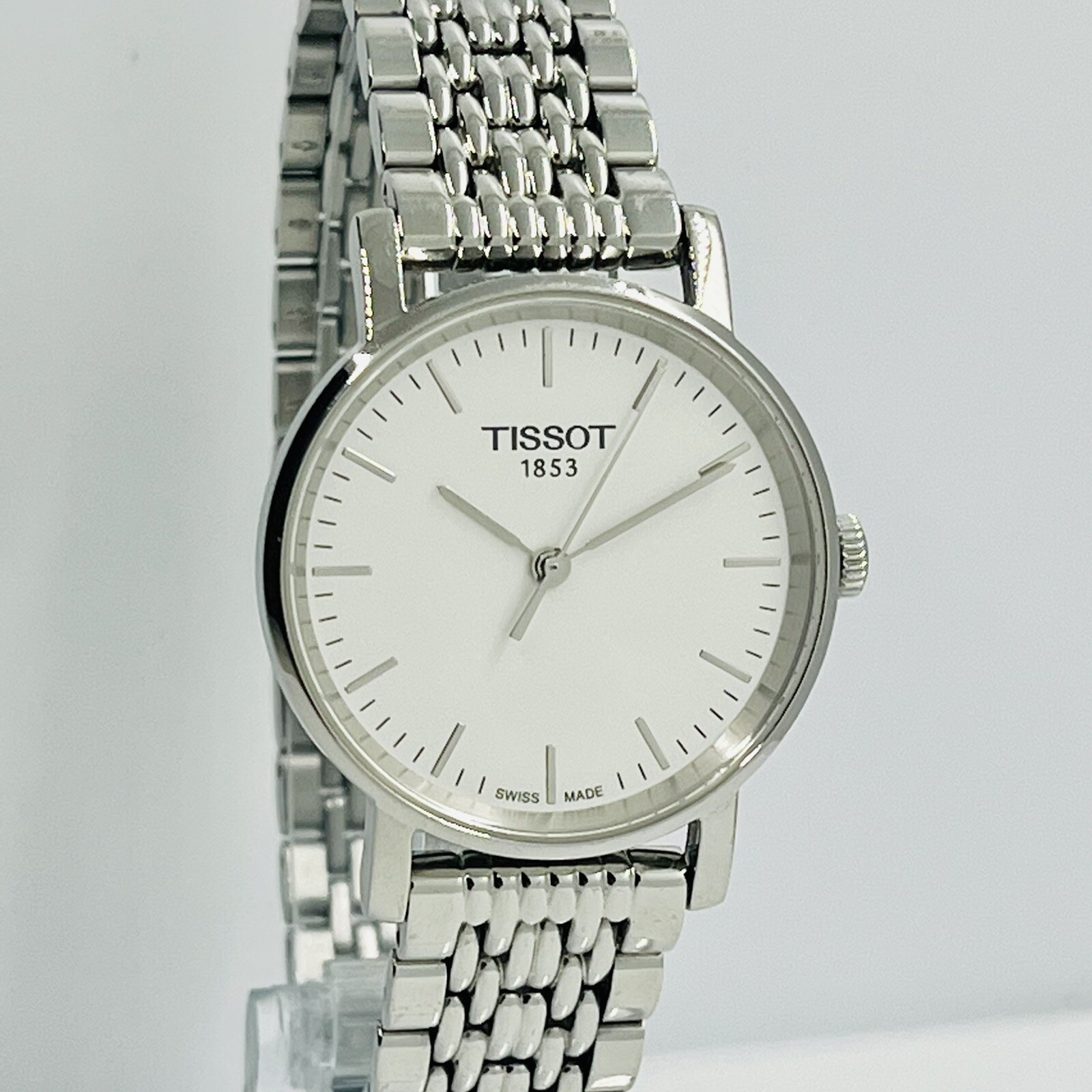 Tissot T109210A Swiss Made Women’s Silver All Stainless Steel White Dial Watch