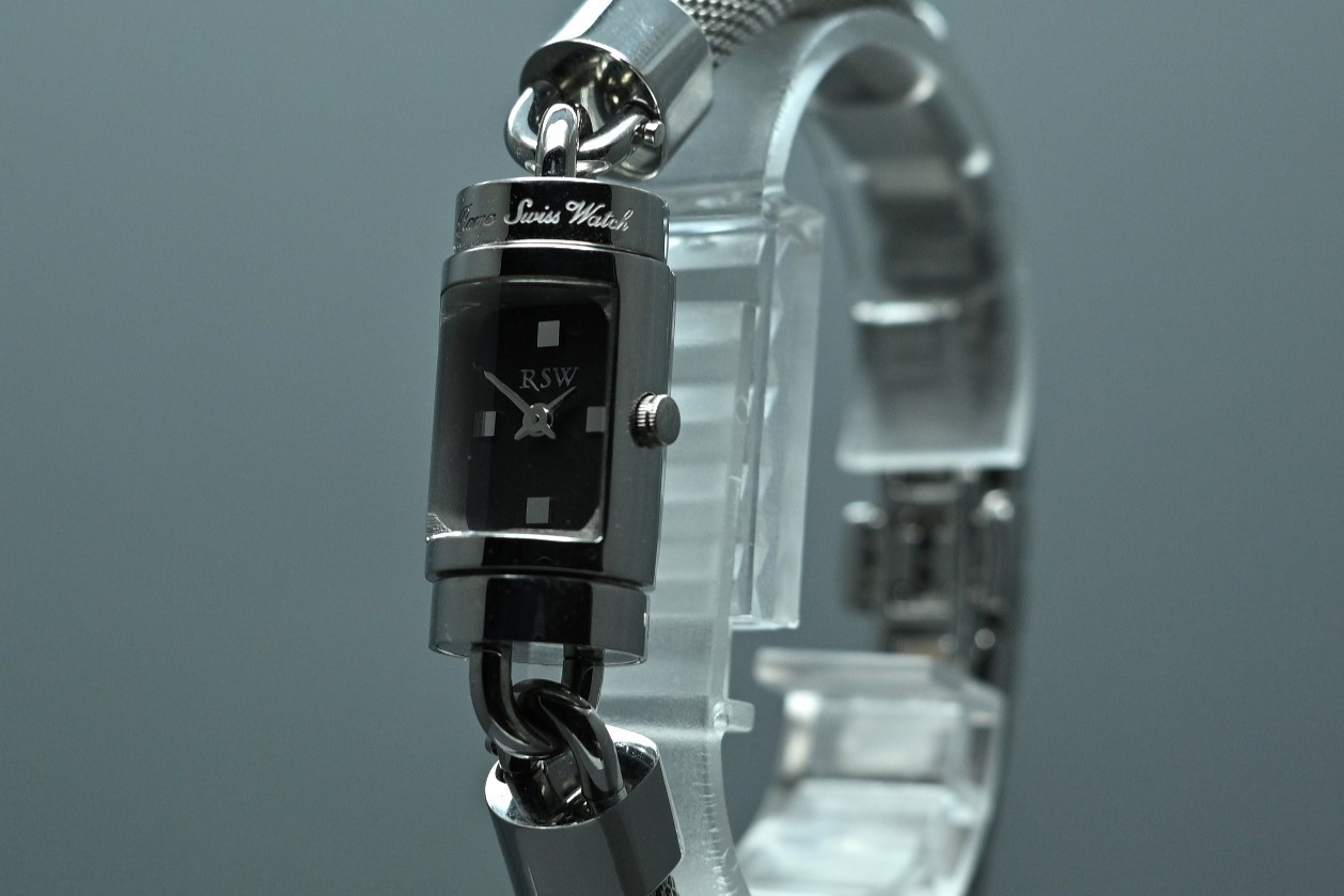[Near MINT] RSW Rama Swiss Watch Lady Liberty 6700 Black Quartz Women’s JAPAN
