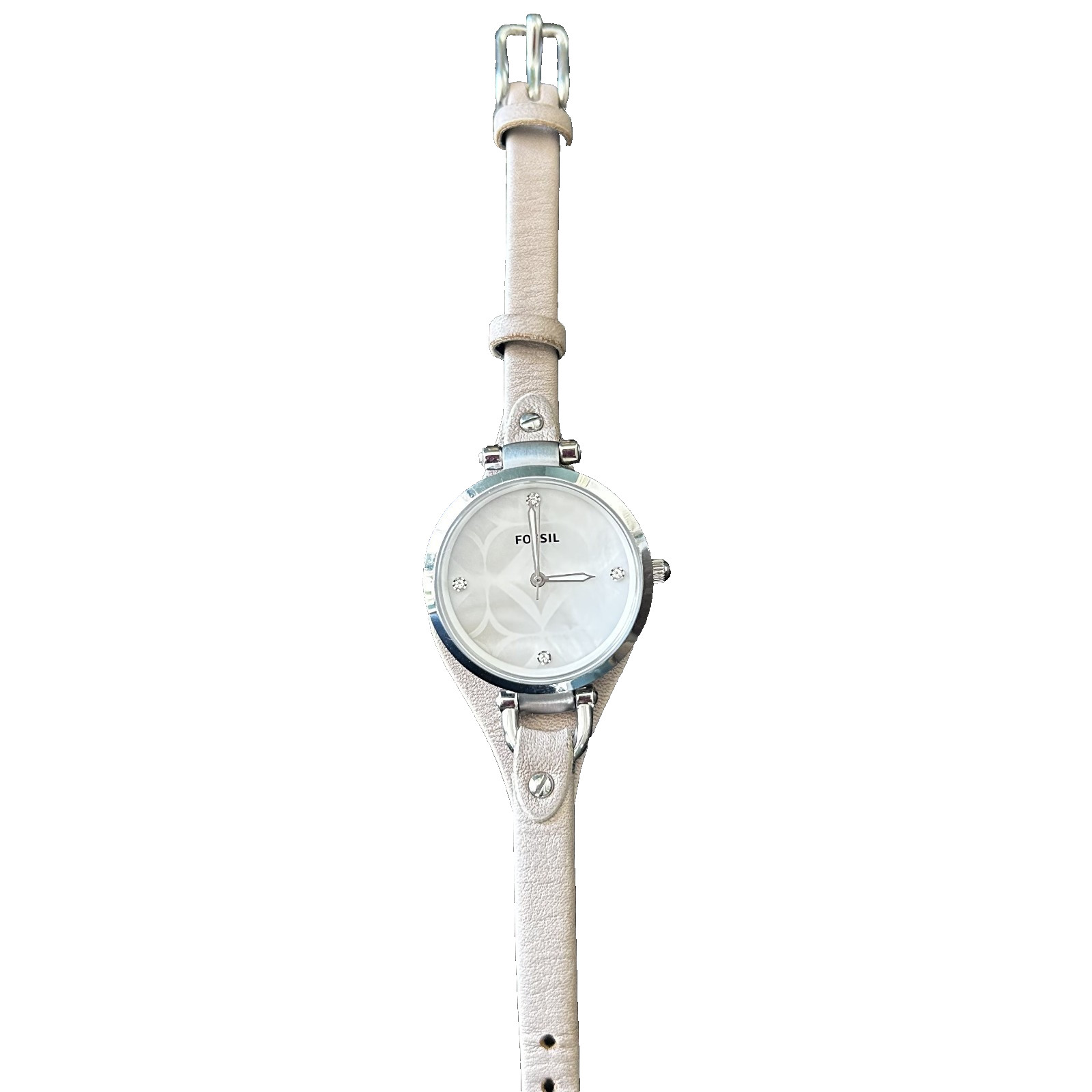 Fossil Georgia ES3150 Women’s Quartz Watch MOP Dial Leather Strap