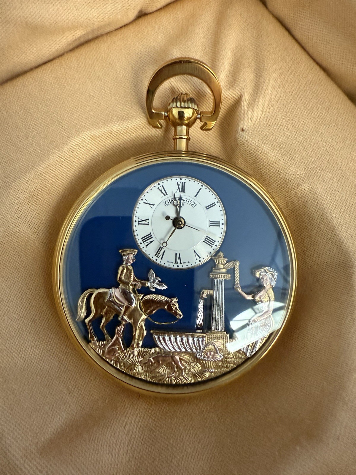Vintage Reuge SE Music Automaton Pocket, Limited Edition, Huntsman Watch RARE