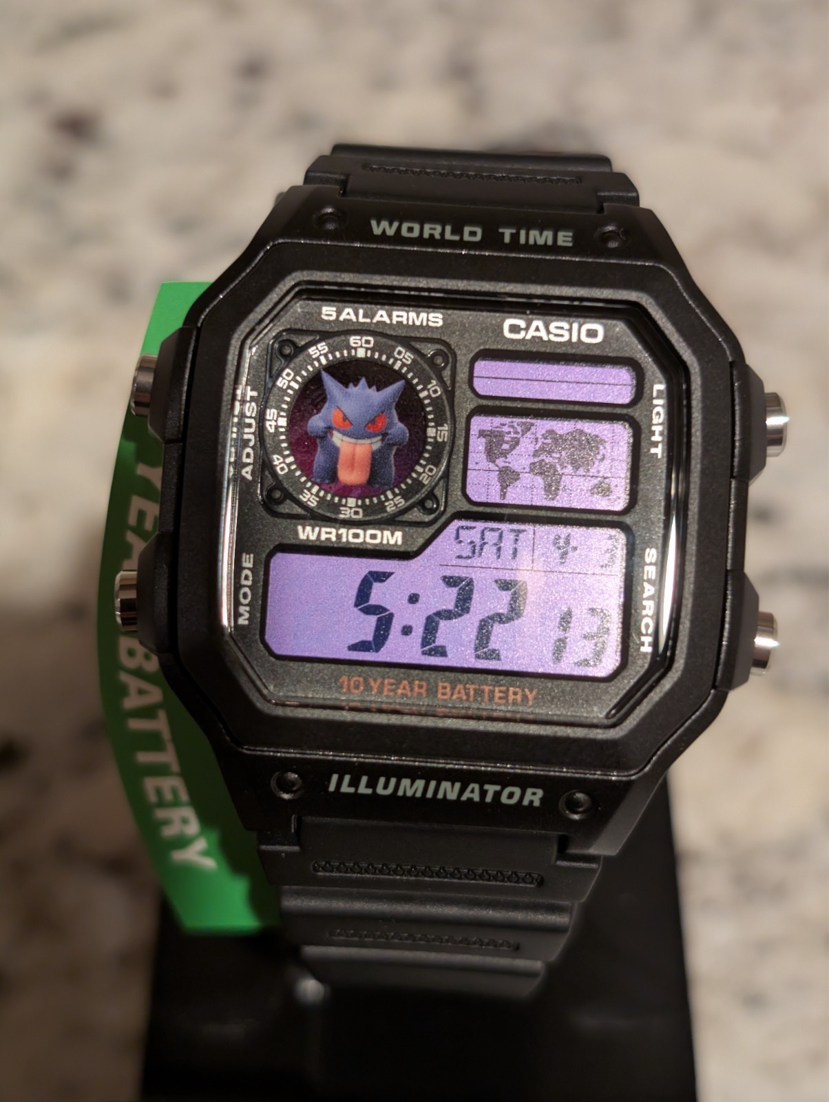 Gengar Taunting Inspired Purple Mod Casio AE1200 Black | Cartoon