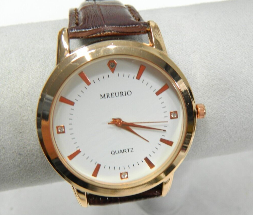 Beautiful LARGE FACE Rose Gold tone MREURIO EET8599G-RG men’s watch/wristwatch