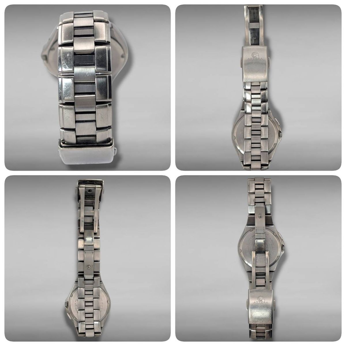 Citizen Attesa H410-T003788 Eco-Drive Radio Date White Dial Titanium Watch Japan