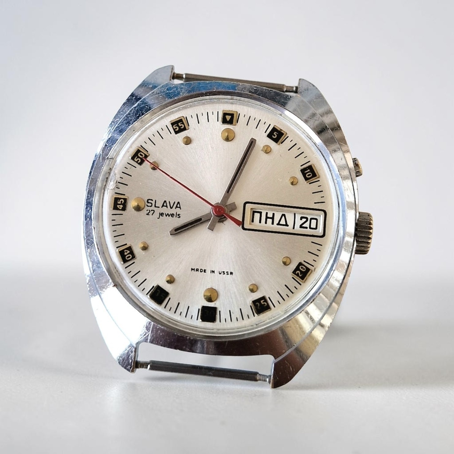 Rare Soviet Mechanical USSR mens watch SLAVA 2MCHZ 27 jewerly Automatic