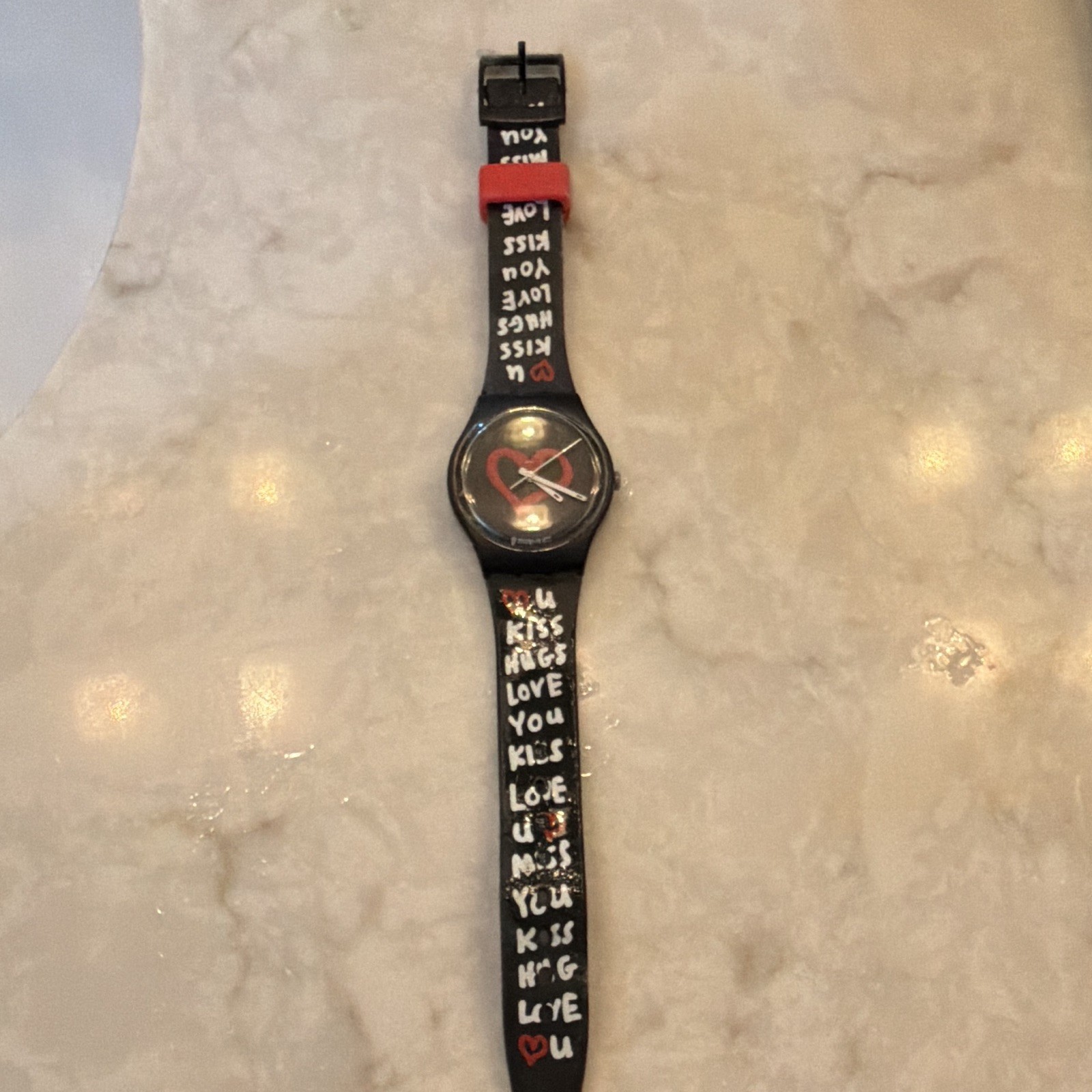 2000s Swatch Watch Kiss Hugs Love You Needs Battery