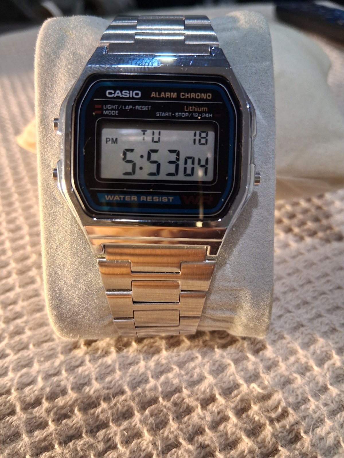Vintage Casio Digital Watch 593 A158W, Great Condition, Stainless Steel