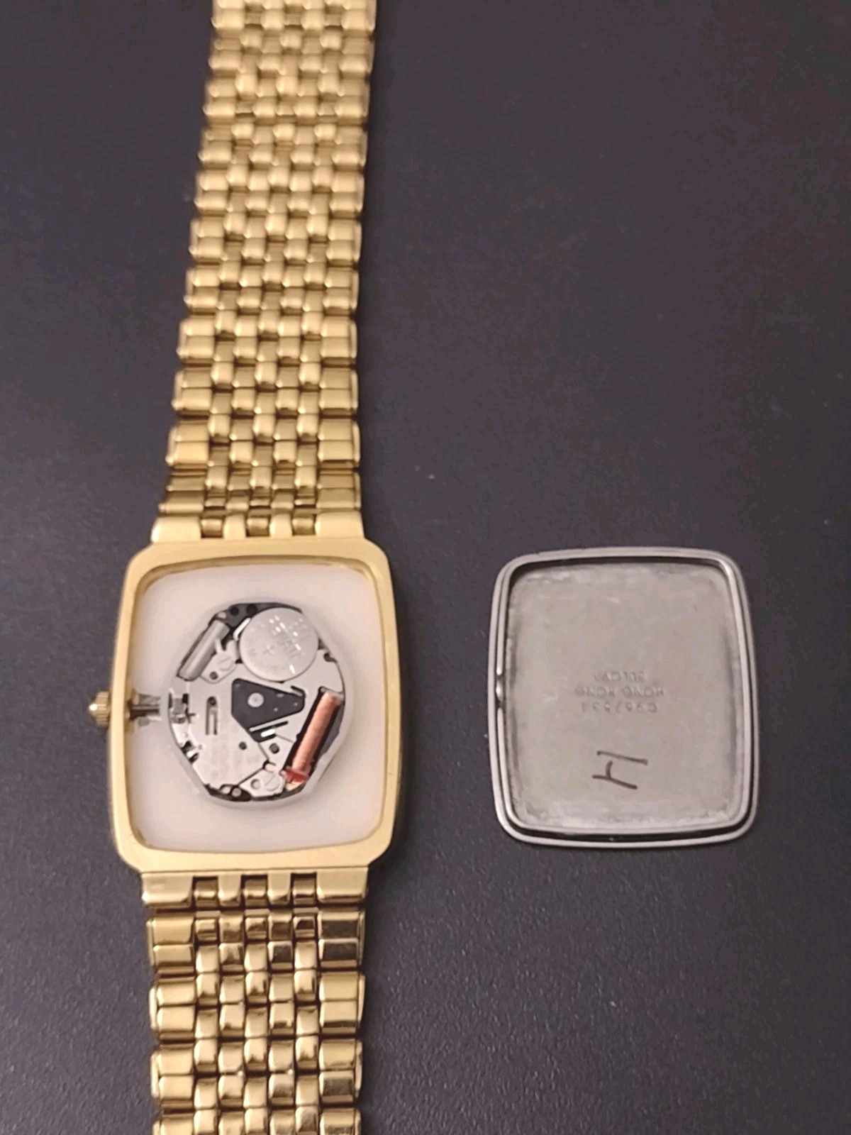 Vintage Men’s Formal Dress Gold Tone Diamond Bulova Quartz Watch Service Award