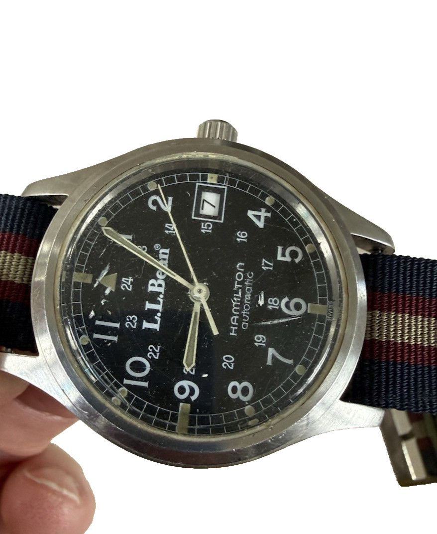 Vintage 1991 Hamilton Automatic LL Bean 9721 Men’s 35mm Field Watch Ltd Edition