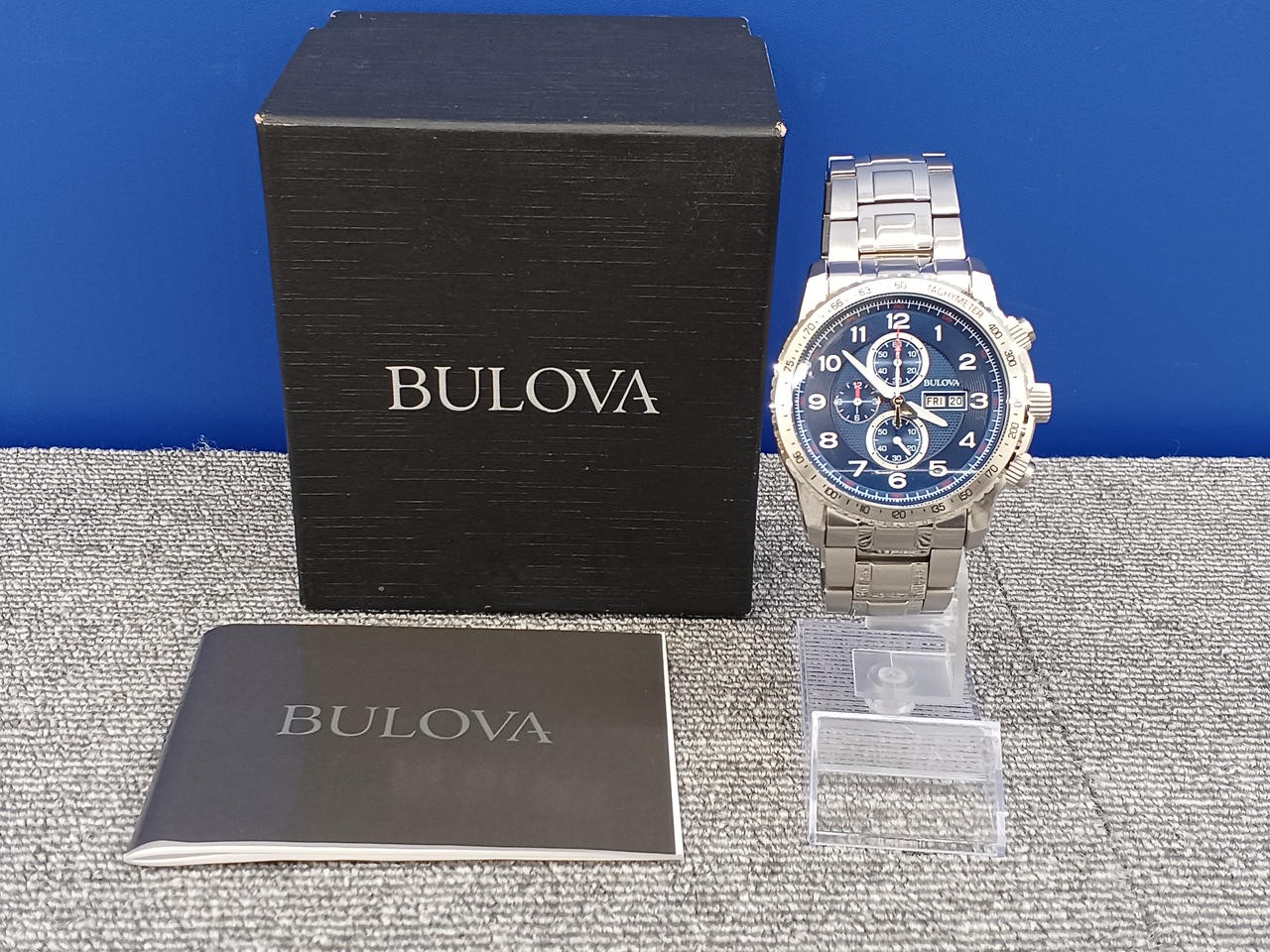 BULOVA Marine Star 96C121 Quartz Men’s Wristwatch Box Water Resistant