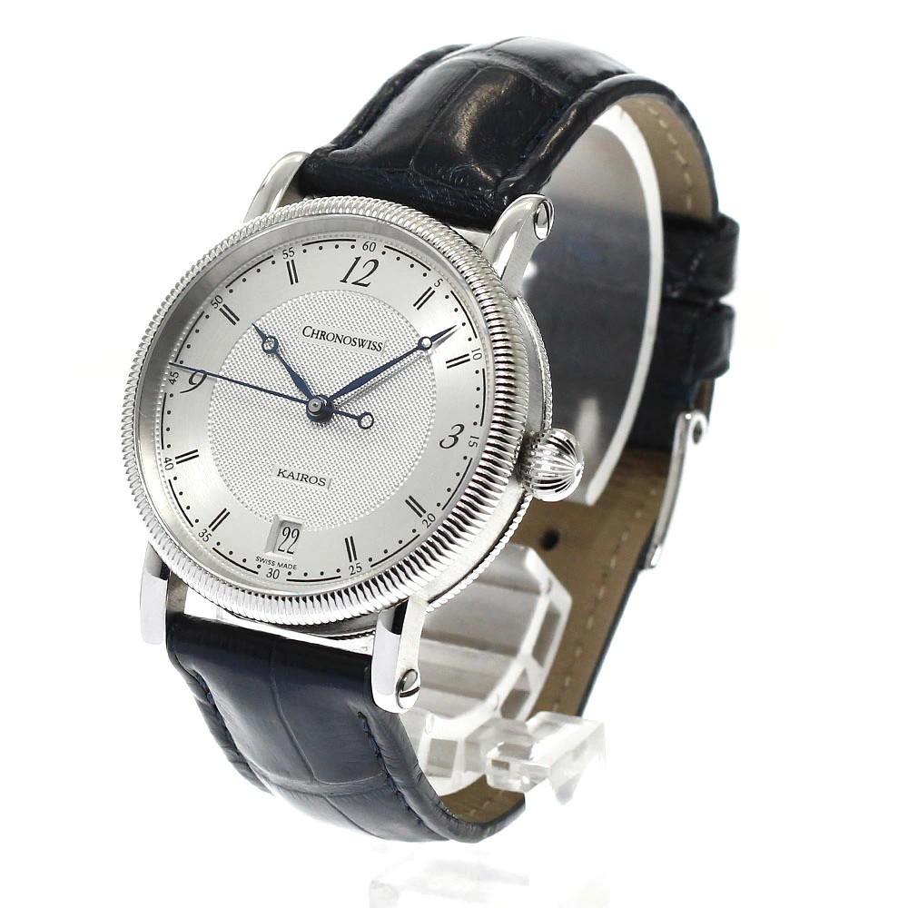Kairos CH2043 Silver Automatic SS Chronoswiss Date Excellent Men’s Watch
