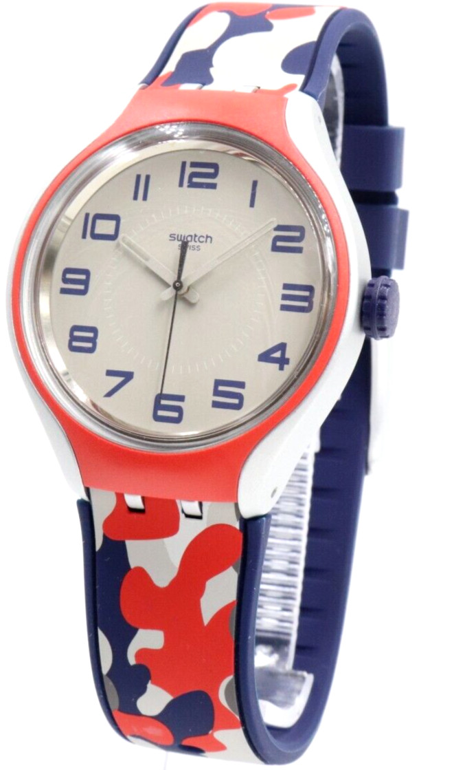 New Swatch Look For Me Aluminum Splash Silicone Watch 40mm YES1000 $130