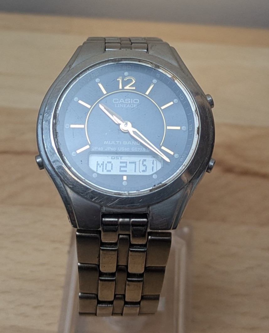 CASIO Linage LCW-M200 Radio-Controlled Solar Watch 38mm Wrist 17.5cm Grade C