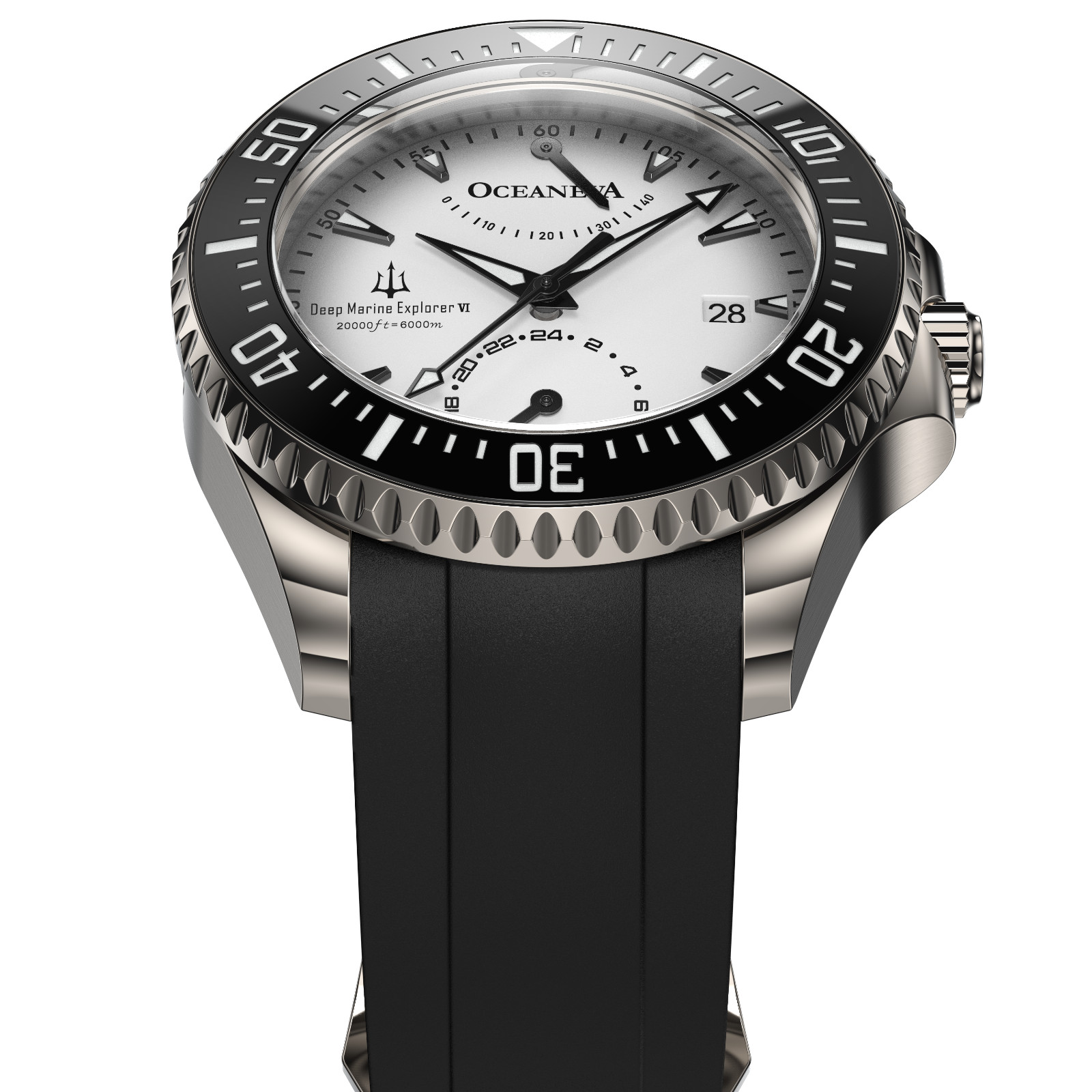 Oceaneva Power Reserve 6000m Grade 5 Titanium Automatic Silver