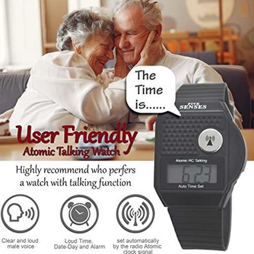 English Atomic Talking Watch for Seniors Blind Men Women Low Vision Model 1026