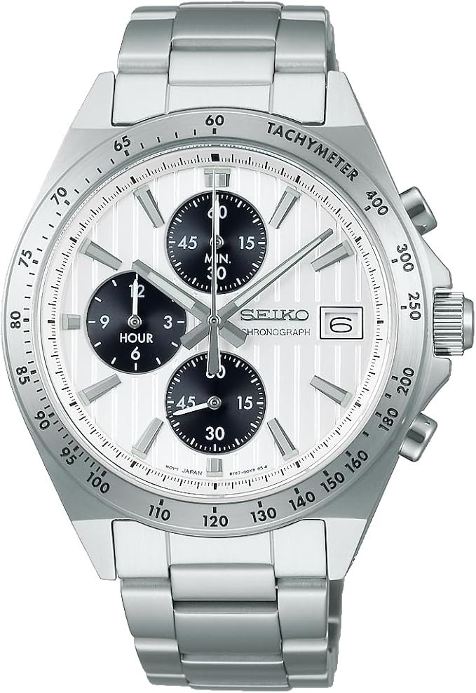 SEIKO SELECTION SBTR039 Stainless Steel Chronograph Quartz Watch 41mm Men’s
